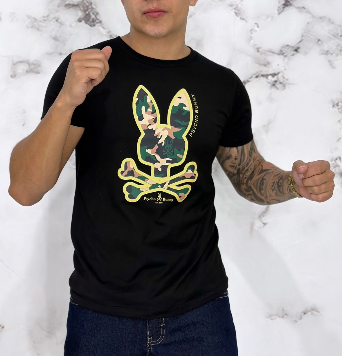 Playera Phsyco Bunny militar